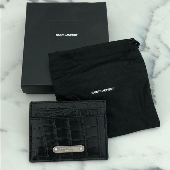 Saint Laurent Other - BRAND NEW!! Saint Laurent crocodile card/ID holder